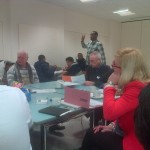 The volunteers hear about the project