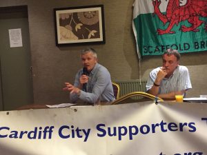 Trust chair presented with picture by City legend as he steps down – Cardiff  City Supporters' Trust