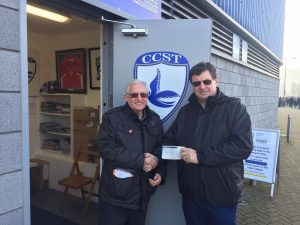 £50 cheque hand over